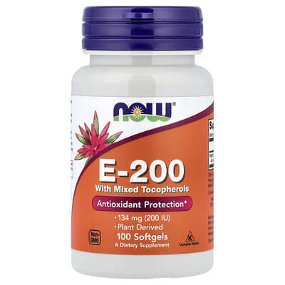 E-200 with Mixed Tocopherols, 134 mg (200 IU), 100 Softgels