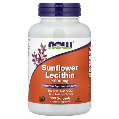 Sunflower Lecithin, 1,200 mg, 100 Softgels