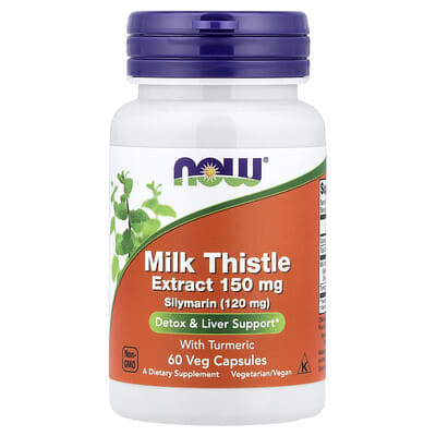 Milk Thistle Extract with Turmeric, 60 Veg Capsules