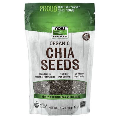 Real Food, Organic Chia Seeds, 12 oz (340 g)