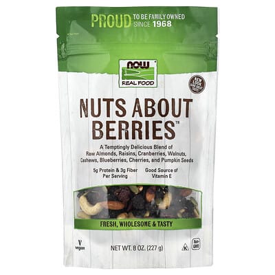 Снеки Real Food, Nuts About Berries™, 8 oz (227 g)