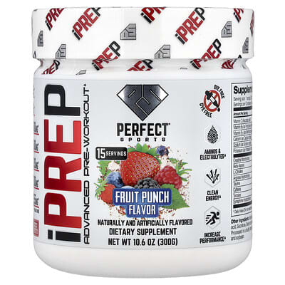 Предтренировочный комплекс iPrep, Advanced Pre-Workout, Fruit Punch, 10.6 oz (300 g)