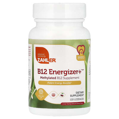B12 Energizer+™, Natural Cherry, 120 Lozenges (5,000 mcg per Lozenge)