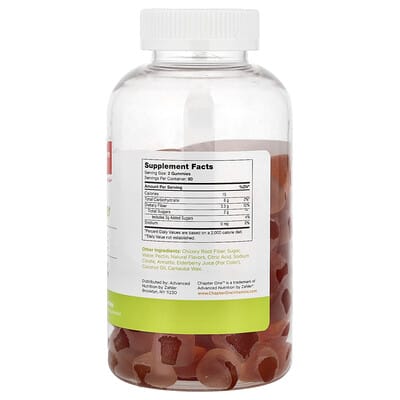 Chapter One, Fiber Gummies, Flavored, 120 Gummies