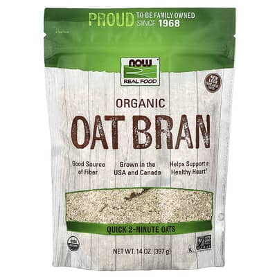 Real Food, Organic Oat Bran, 14 oz (397 g)