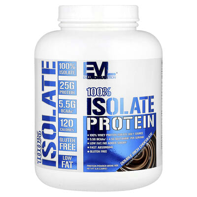 100% Isolate Protein, Double Rich Chocolate, 5 lb (2.268 kg)