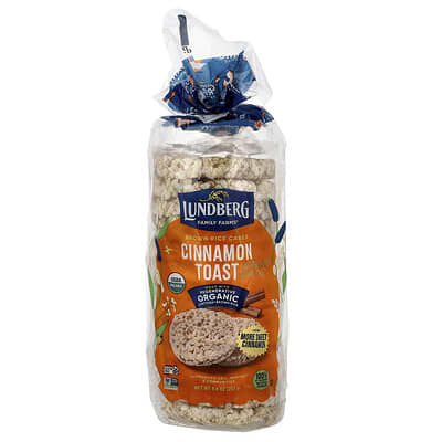 Lundberg органические рисовые хлебцы, корица, 8.9 oz (253 g)