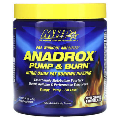 MHP Anadrox Pump & Burn, предтренировочный комплекс, Apple Cinnamon Fireblast, 9.84 oz