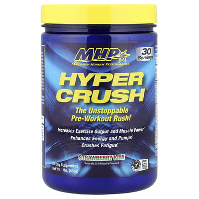 Предтренировочный комплекс Hyper Crush™, клубника-киви, 1 lbs (453 g)
