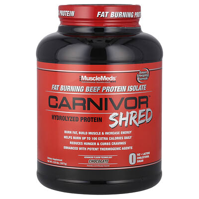 Carnivor Shred™, гидролизованный протеин, шоколадный, 4.35 lbs (1,977 g)