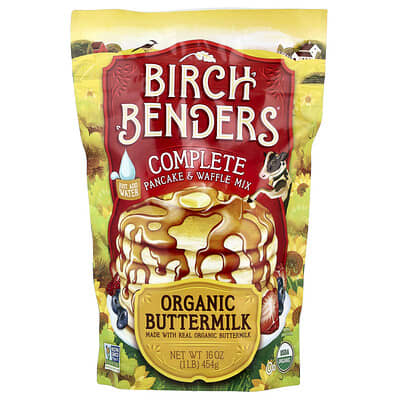 Complete Pancake & Waffle Mix, Organic Buttermilk, 1 lb (454 g)