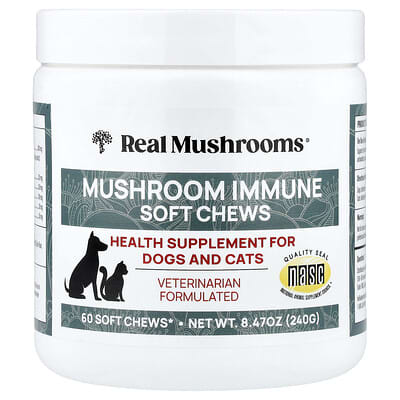 Mushroom Immune Soft Chews, For Dogs and Cats, 60 Soft Chews, 8.47 oz (240 g)
