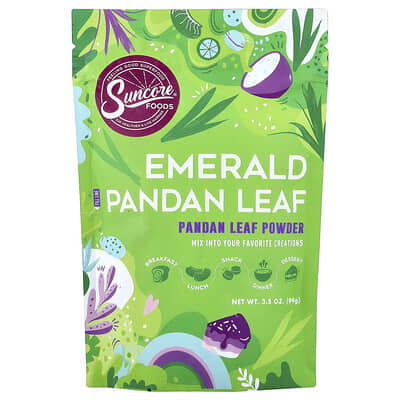 Suncore Foods порошок листьев пандана Emerald, 3.5 oz (99 g)