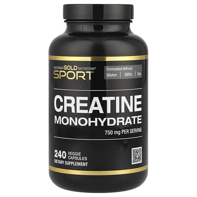 Sport, Pure Creatine Monohydrate, 750 mg, 240 Veggie Capsules