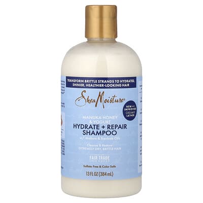 Manuka Honey & Yogurt, Hydrate + Repair Shampoo with Mafura & Baobab Oils, 13 fl oz (384 ml)