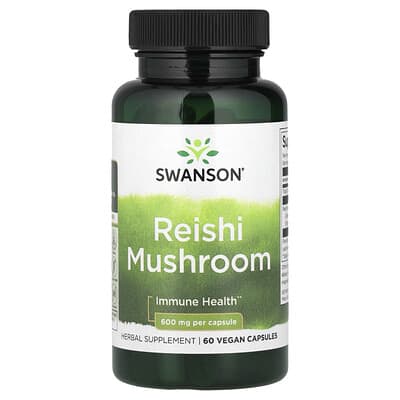 Reishi Mushroom, 60 Vegan Capsules (0.6 g per Capsule)
