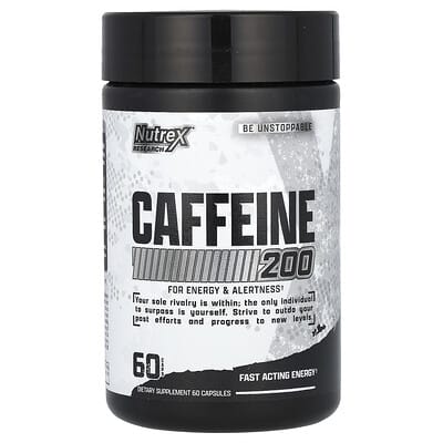 Кофеин Nutrex Research Caffeine 200, 60 капсул (200 mg per Capsule)