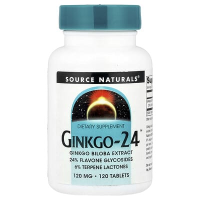 Source Naturals Ginkgo-24™, 120 mg, 120 таблеток