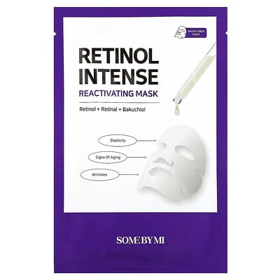 Retinol Intense восстанавливающая маска для лица, 1 тканевая маска, 0.77 oz (22 g)