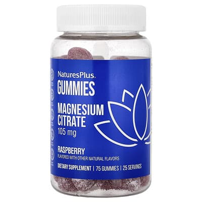 Желейные витамины NaturesPlus Magnesium Citrate, Raspberry, 75 шт (35 mg на шт)
