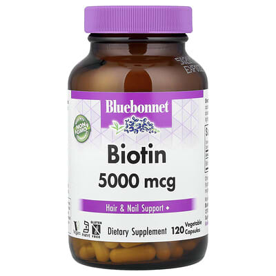 Биотин, 5,000 mcg, 120 растительных капсул