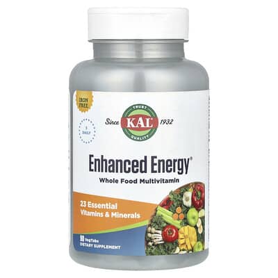 Мультивитамины Enhanced Energy®, Whole Food, Iron Free, 90 VegTabs