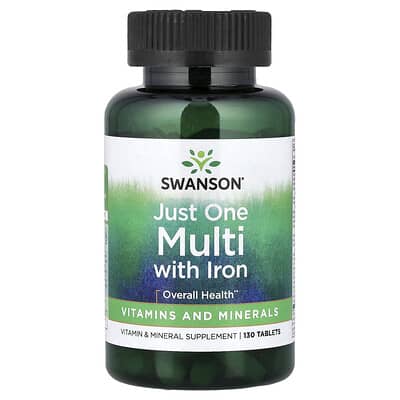 Just One Multi with Iron, 130 Tablets