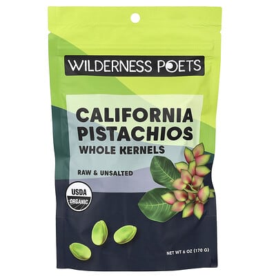 Organic California Pistachios, Unsalted, 6 oz (170 g)