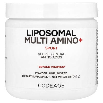 Sport, Liposomal Multi Amino+ Powder, Unflavored, 6.15 oz (174.2 g)