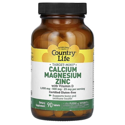 Target-Mins®, Calcium, Magnesium, Zinc with Vitamin D, 90 таблеток