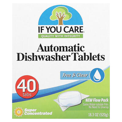 Таблетки для посудомоечной машины Automatic, Free & Clear, 40 шт, 520 г
