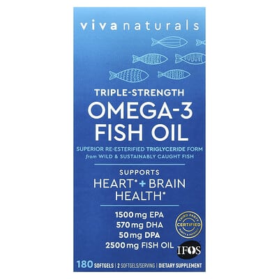Omega-3 Fish Oil, 2,500 mg, 180 Softgels