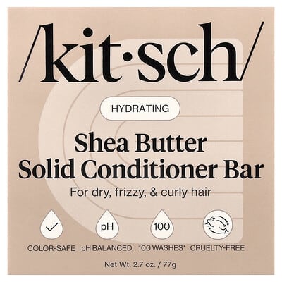Увлажняющий твердый кондиционер для волос Shea Butter, для сухих и кудрявых волос, Sugared Amber & Shea, 2.7 oz (77 g)