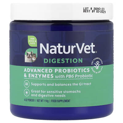 Advanced Probiotics & Enzymes with PB6 Probiotic, For Dogs & Cats, 4 oz (114 g)