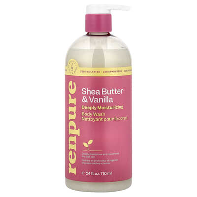 Shea Butter & Vanilla, Deeply Moisturizing Body Wash, 24 fl oz (710 ml)