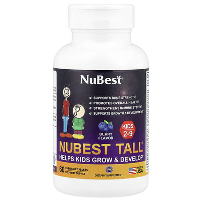 Tall®, Kids Ages 2-9, Berry, 60 Chewable Tablets