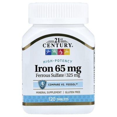 Iron, 65 mg, 120 Tablets