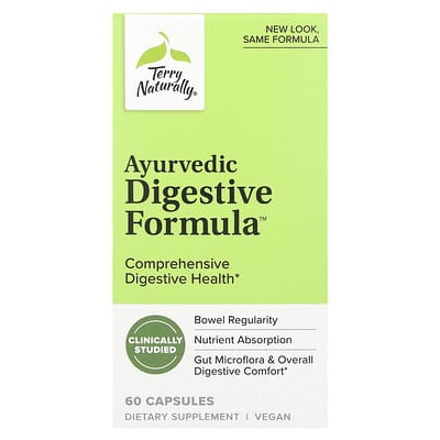 Terry Naturally Ayurvedic Digestive Formula, 60 капсул