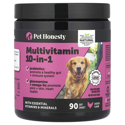 Multivitamin 10-in-1, For Adult Dogs, Chicken, 90 Soft Chews, 9.5 oz (270 g)