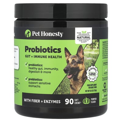 Probiotics, For Adult Dogs, Pumpkin, 90 Soft Chews, 9.5 oz (270 g)