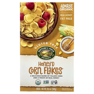 Organic Honey'd Corn Flakes Cereal, 10.6 oz (300 g)