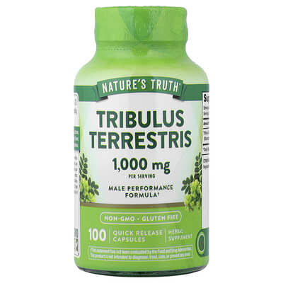 Nature's Truth Tribulus Terrestris, 100 капсул Quick Release (500 mg per Capsule)