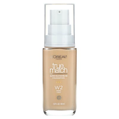 L'Oréal True Match, суперсмешиваемый тональный крем, W2 Warm Light, 30 ml