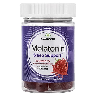 Melatonin Gummies, Strawberry, 60 Gummies (2.5 mg per Gummy)