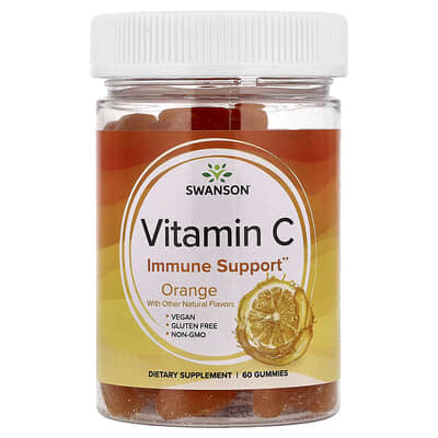 Vitamin C Gummies, Orange, 60 Gummies