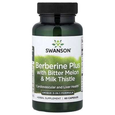 Berberine Plus with Bitter Melon & Milk Thistle, 60 Capsules