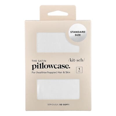 The Satin Pillowcase, Standard Size, Ivory, 1 Pillowcase