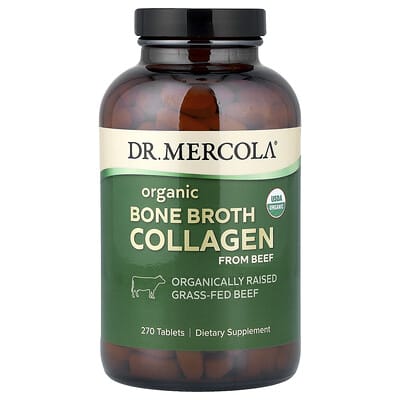 Organic Bone Broth Collagen from Beef, 270 Tablets