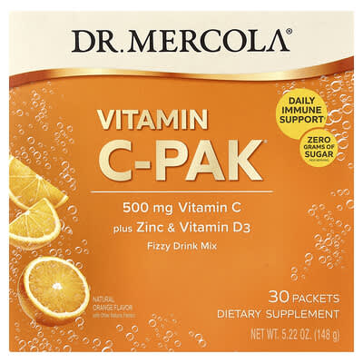 Витамин C-PAK®, Natural Orange, 30 пакетиков, 0.17 oz (4.93 g) каждый