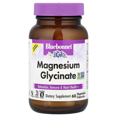 Magnesium Glycinate, 60 Vegetable Capsules (100 mg per Capsule)